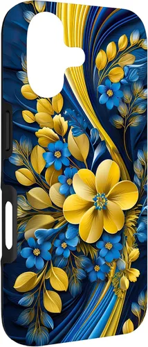 Vista 3 de Ukraine Floral Style Flag - Ukrainian Pride Case for iPhone 17