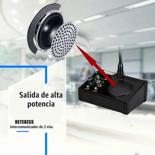 Vista 5 de Retekess TW106 Intercomunicador de ventana, sistema de intercomunicación