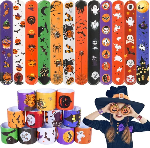 Vista 8 de Max Fun 48 piezas de pulseras de bofetada de Navidad, juguetes para niños, recuerdos de fiesta de Navidad, rellenos de calcetines de Navidad