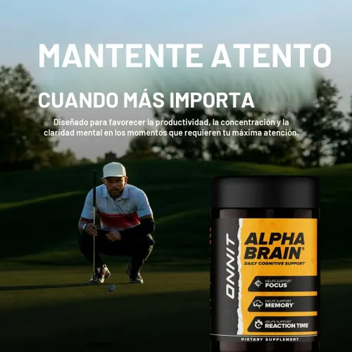 Vista 3 de ONNIT - Suplemento para el cerebro en cápsulas Alpha Brain