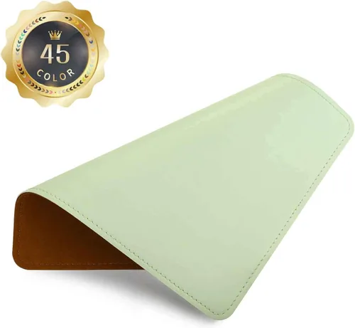 Vista 31 de Alfombrilla para mouse, alfombrilla de mouse de poliuretano, alfombrilla de mouse de cuero con borde cosido base de microfibra con antideslizante