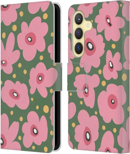 Vista 254 de Head Case Designs Officially Licensed Ninola Ditsy Flowers Yellow Nature Bold Leather Wallet Case Compatible with Samsung Galaxy A07 4G