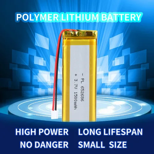 Vista 3 de 3.7V 1500mAh Batería de Polímero de Iones de Litio Recargable Li-ion Li-Po con Conector 2P PH 2.0mm de Pitch