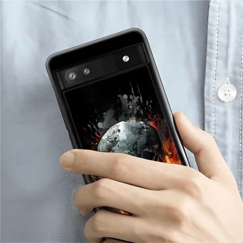 Vista 841 de Compatible con Google Pixel 4A 5G Mobile Case Creative Acrylic Panel trasero Silicona Protección Grip especialmente diseñado para Google Pixel 4A 5G