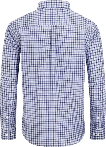 Vista 2 de Alimens & Gentle - Camisas a cuadros con botones para hombre, camisas de vestir de manga larga, de algodón, corte estándar