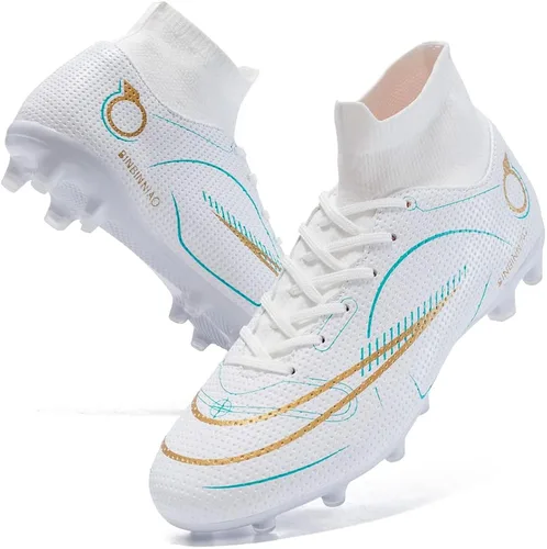 Vista 2 de Mens Soccer Cleats Football Boots Professional Training Turf Mens Outdoor Indoor Sports Athletic Big Boy's Sneaker