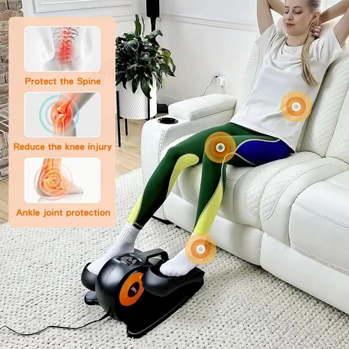 Vista 5 de Under Desk Elliptical Machine, Leg Exerciser for Seniors Adults, Adjustable Speeds Elliptical Trainer with Remote, Quiet & Portable Mini Seated