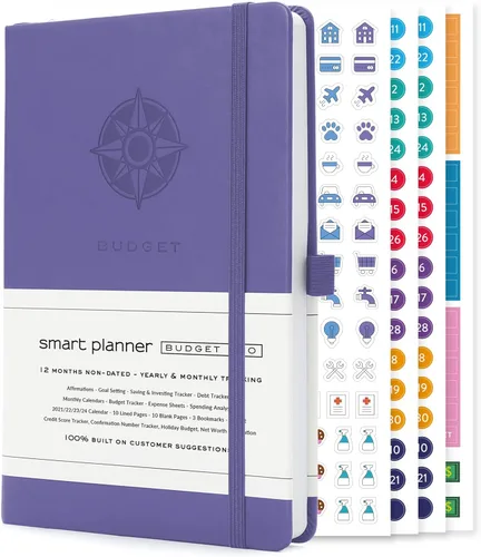Vista 11 de Agenda de presupuesto Smart Planner – Agenda financiera tamaño A5 – Planificador de presupuesto sin fecha 2024-2025 y organizador mensual