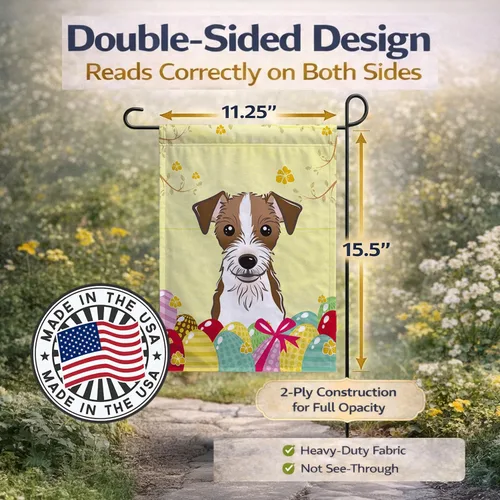 Vista 12 de Caroline's Treasures BB1923GF Bandera decorativa para jardín con diseño de Border Collie, para caza de huevos de Pascua, para jardín, jardín, patio
