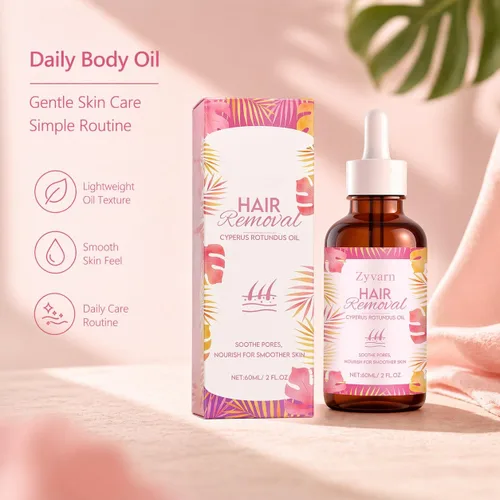 Vista 6 de Cyperus Rotundus Oil Hair Removal Serum for Women and Men, Body Care Dropper for Smooth Skin, Lightweight Daily Formula, 60ml (1pc)