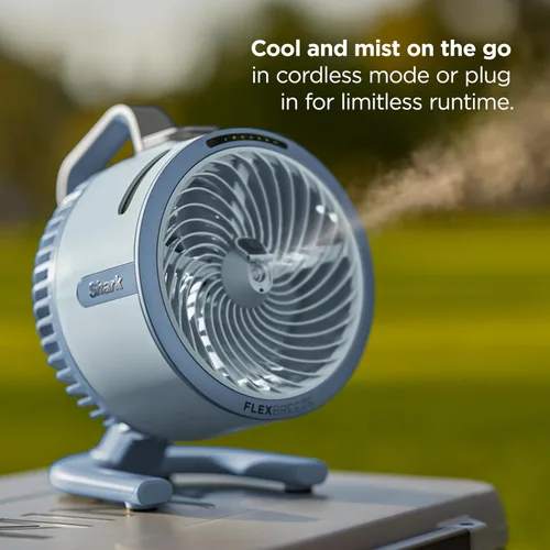 Vista 4 de Shark FlexBreeze HydroGo Pro FA056 - Ventilador de nebulización portátil Grafito