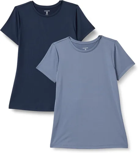 Vista 125 de Amazon Essentials Camiseta de manga corta con cuello redondo para mujer, de secado rápido, para entrenamiento, gimnasio, paquete múltiple