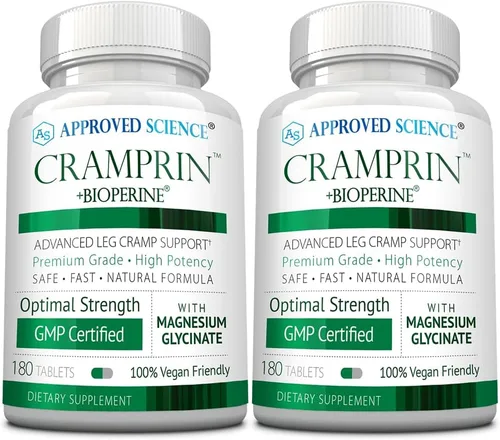 Vista 8 de Approved Science Cramprin - Magnesio de alta absorción, complejo de vitamina B, BioPerine - Calambres musculares - 1 mes de suministro - 60 cápsulas