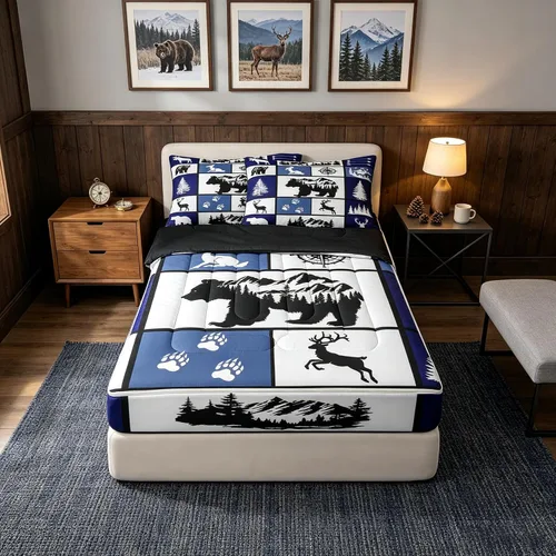 Vista 21 de Feelyou Juego de edredón con cremallera de leopardo tamaño individual Juegos de cama con cremallera y estampado animal para decoración de Marrón