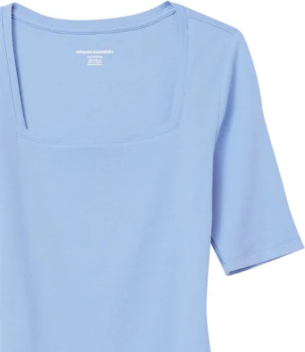 Vista 8 de Amazon Essentials - Camiseta de manga corta y cuello cuadrado para mujer