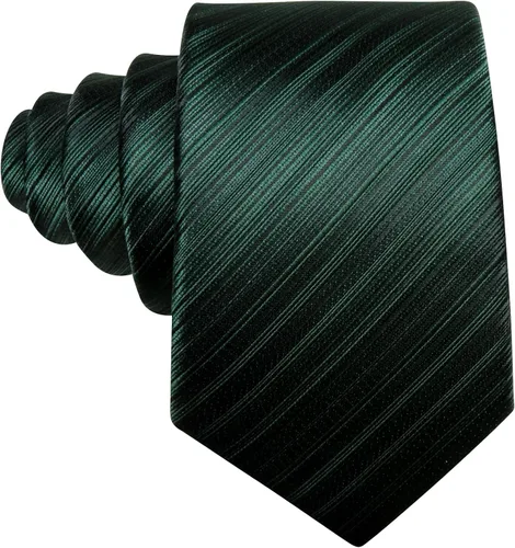 Vista 391 de Barry.Wang Juego de corbatas para hombre, corbata de seda a rayas, tejido a cuadros, gemelos formales, negocios, boda
