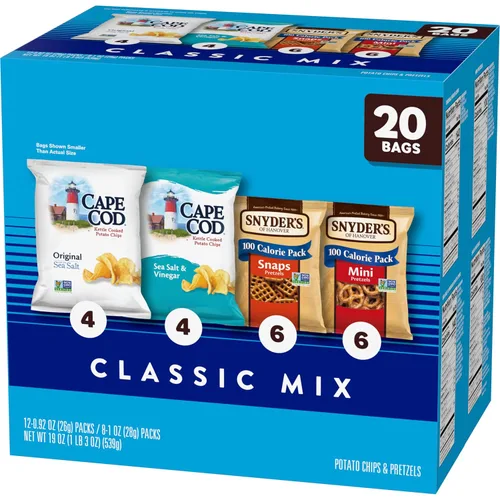Vista 6 de Snyder's of Hanover and Cape Cod Classic Mix - Paquete variado, 20 bolsas de aperitivos