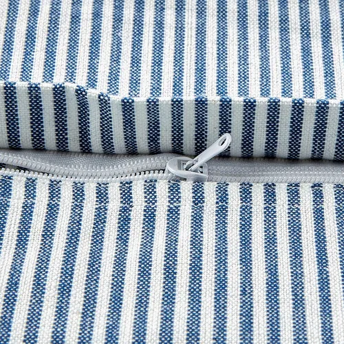 Vista 3 de DII Colección de fundas de almohada decorativas de algodón, color azul marino, 12x20, 4