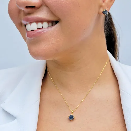 Vista 68 de Aretes de piedra preciosa natural en bruto con oro amarillo sobre plata de ley 925, 6 a 0.276 in, regalo de piedra de nacimiento de calidad genuina