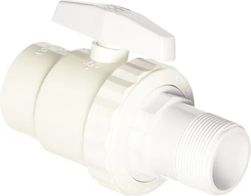 Vista 2 de Hayward Trimline - Válvula de bola de 2 vías, tubería Skt de PVC de 1-1/2-pulgadas.