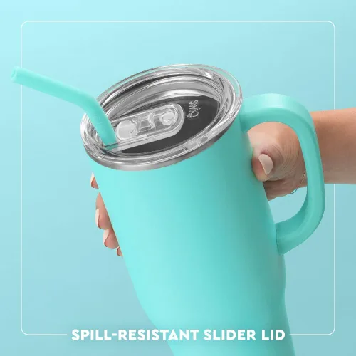 Vista 5 de Swig Life - Taza Mega de 40 onzas, Taza de 40 oz con asa, apta para vasos, apta para lavavajillas, taza aislada extra grande, acero inoxidable