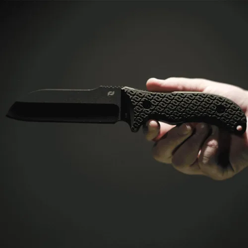 Vista 5 de Schrade Delta Class Bedrock Sheepsfoot Fixed Blade with 10.4in Stainless Steel Blade, TPE Handle for Outdoor Survival, Camping, Bushcraft