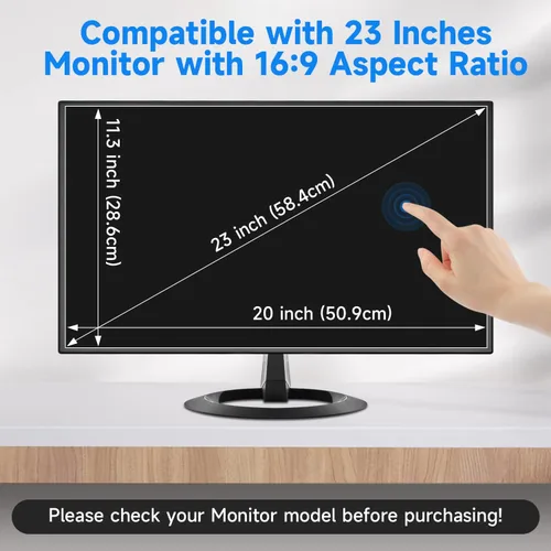 Vista 7 de Paquete de 2 cubiertas antideslumbrantes para pantalla de computadora de 23 pulgadas, protección ocular, película antirreflejos mate para 23