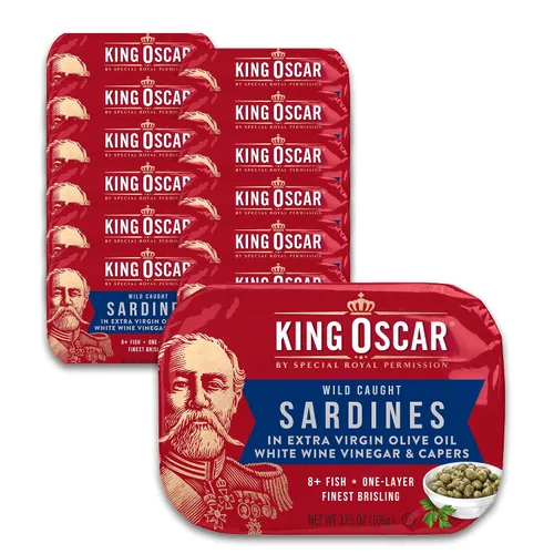 Vista 18 de King Oscar Sardinas en agua, latas de 3.75 onzas (paquete de 12)