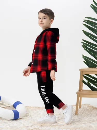 Vista 54 de Conjunto de ropa para bebés y niños pequeños, camisa con capucha y pantalones deportivos para otoño e invierno