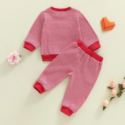Vista 7 de Engofs Conjunto de sudadera de manga larga para bebé niño y niña, 2 piezas, sudadera de manga larga para otoño e invierno