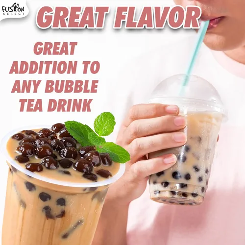 Vista 2 de Fusion Select Tapioca Pearl - Tapioca de cocción rápida con sabor a azúcar morena, Boba DIY para té de boba listo en 5 minutos, perlas de boba