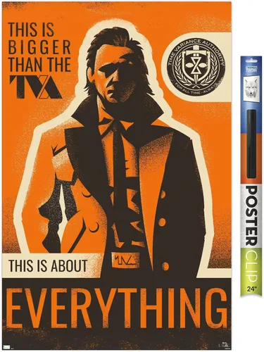 Vista 17 de Marvel Loki: Season 2 - Póster de pared de Loki Everything, 22.4 pulgadas de largo x 14.7 pulgadas de ancho, versión enmarcada de madera de granero