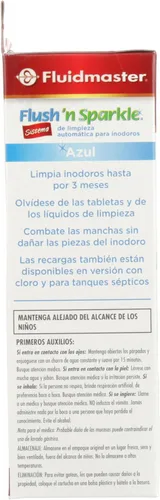 Vista 7 de Fluidmaster 8100 Flush 'n Sparkle Sistema automático de limpieza de inodoro con cartucho azul, versión mejorada
