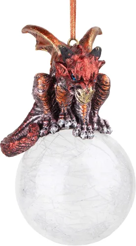 Vista 5 de Pensive Percher Dragon 2018 - Adorno de Navidad coleccionable de 3 pulgadas, a todo