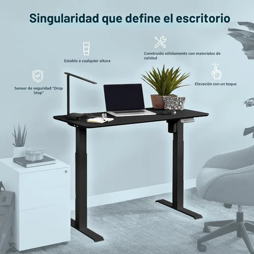 Vista 4 de Vari Essential - Escritorio eléctrico de pie, 48 x 24 pulgadas, color negro