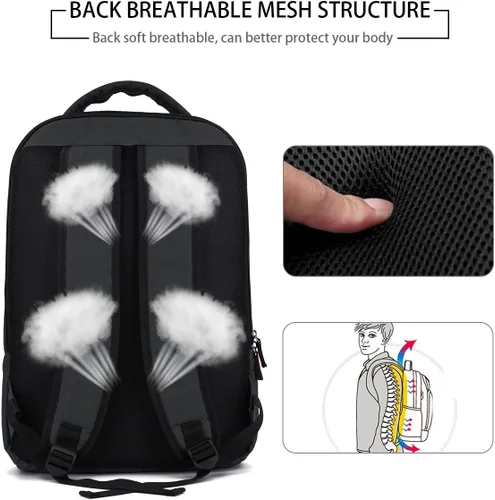 Vista 5 de VORI Mochila de juegos para Nintendo Switch System y Switch OLED modelo 2021, bolsa de almacenamiento de viaje para accesorios Nintendo Switch, gris