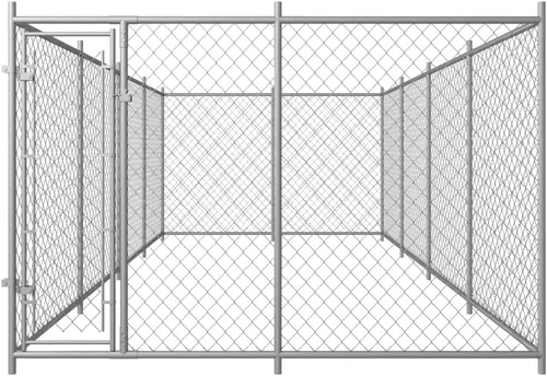 Vista 2 de Valla de acero galvanizado para perros al aire libre, jaula para perros extra grande, corral grande para perros con corrida para mascotas