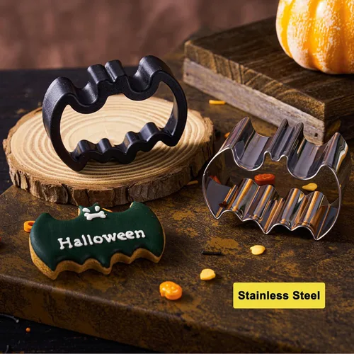 Vista 5 de ETERSION Cortadores de galletas de Halloween de 2 a 3 pulgadas, 9 formas diferentes Cortadores de galletas de Halloween, 9 formas diferentes, 2-3