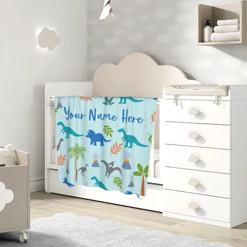 Vista 2 de Mantas de bebé personalizadas con nombre para niños, manta personalizada con nombre para bebés, recién nacidos y niños