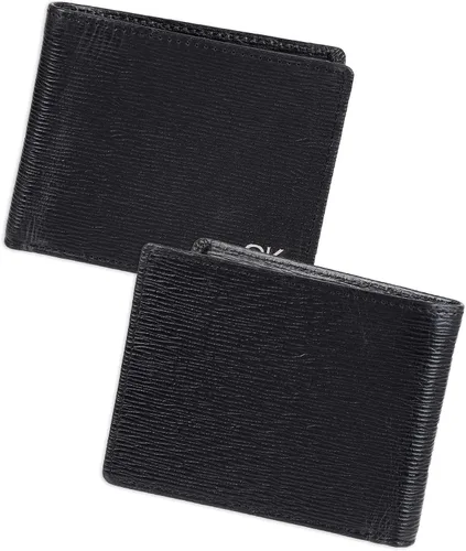 Vista 2 de Calvin Klein Billetera plegable minimalista de piel RFID para hombre