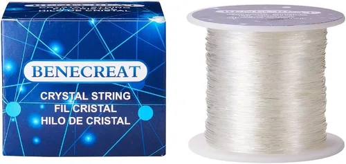 Vista 2 de BENECREAT 492.1 ft/roll 0.031 in Hilo de cristal Cordón elástico pulsera cuerda, cordón de cuentas de cristal para pulsera, abalorios y fabricación