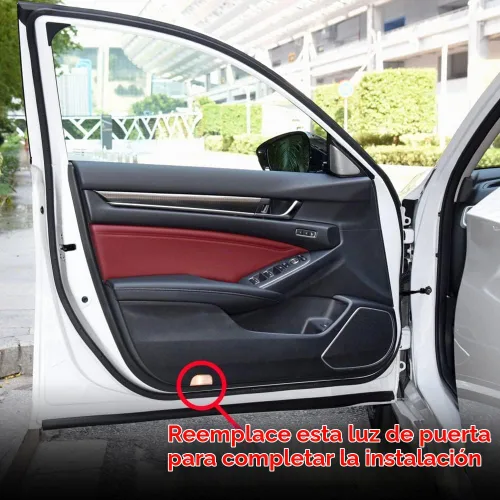 Vista 3 de Juego de 2 lámparas LED de proyección para auto, luz de sombra de puerta, luz de bienvenida, emblema láser, lámparas con logotipo, luces de charco