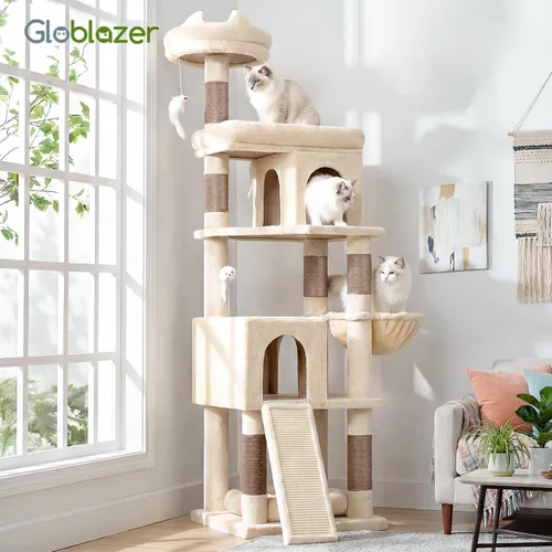 Vista 8 de Globlazer Árboles para Gatos de Servicio Pesado para Gatos Grandes, Árbol para Gatos Maine Coon Resistente de 72 pulgadas para Gatos Grandes de 20+
