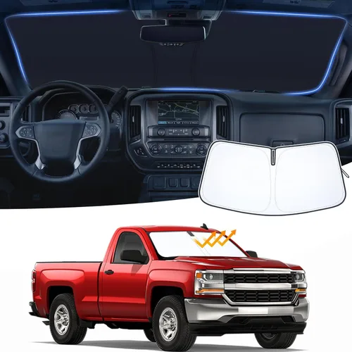 Vista 11 de Parasol a medida para parabrisas compatible con Toyota 4Runner 2010-2022 2023 2024, accesorios, bloquea los rayos UV, protector de visera de sol