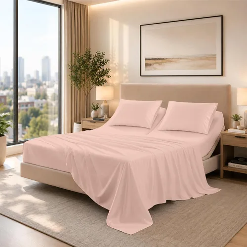 Vista 51 de SGI bedding Sábana Queen de 28 pulgadas con cabecera flexible y parte superior dividida, 100% algodón egipcio - 600 número de hilos, sábanas de 01