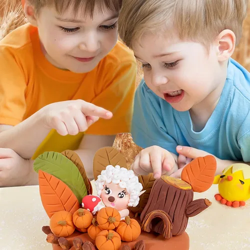 Vista 3 de Cutedeer Arcilla de modelado de secado al aire – 12 colores, arcilla de moldeo de espuma suave de 2.6 libras, creativo para niños y adultos