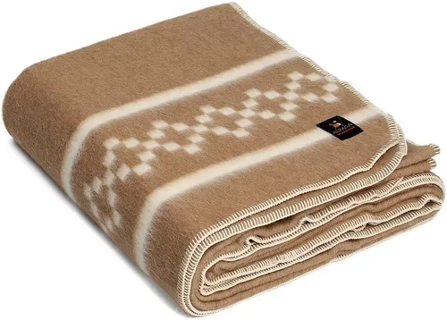 Vista 34 de Manta gruesa de lana de alpaca pesada para acampar al aire libre en interiores, mantas peruanas suaves tamaño Queen diseño étnico