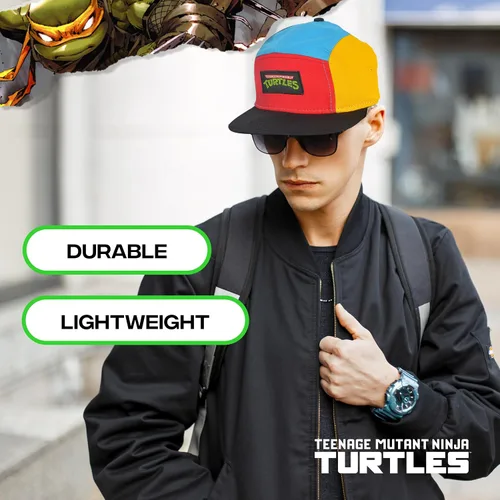 Vista 5 de Concept One TMNT - Gorra de béisbol para adultos, diseño de tortugas ninja con ala plana