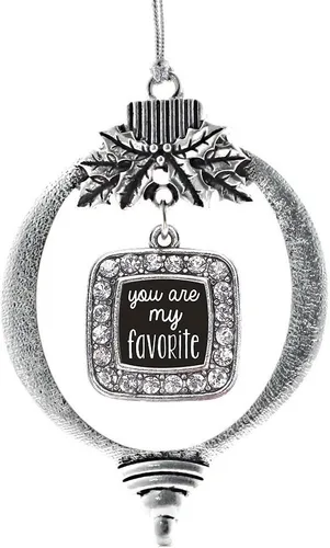 Vista 138 de Inspired Silver - Bon Voyage Cruise Ship Charm Ornamento – Adornos navideños cuadrados de plata con joyas de circonita cúbica