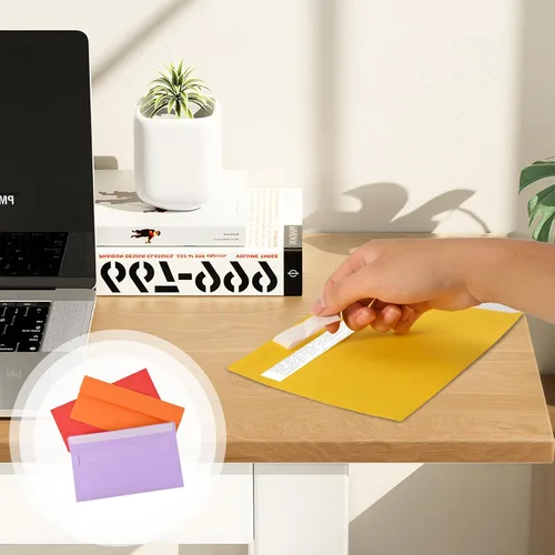 Vista 5 de 50 paquetes #10 sobres de negocios, sobres de correo, sobres estándar autoadhesivos, para uso personal y comercial, cheques, cartas de correo